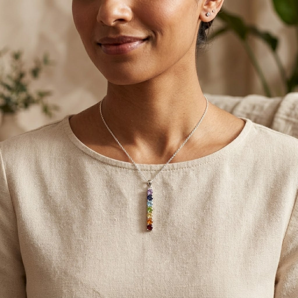 7 Chakra Crystal Pendant Necklace – Wear Your Intention, Embrace Your Balance