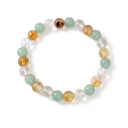 The Abundance Muse - Trio Crystal Combination of Citrine, Green Aventurine and Clear Quartz
