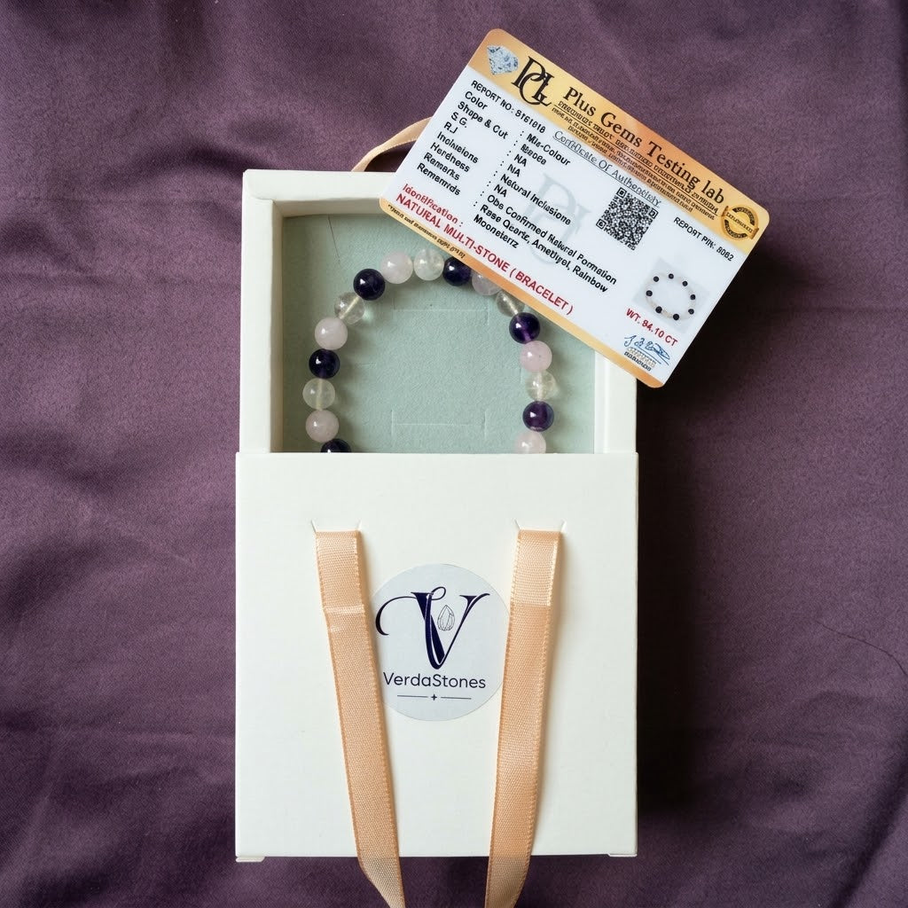 Divine Harmony - Trio combination of Amethyst, Rose Quartz & Moonstone