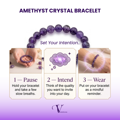 Amethyst Crystal Bracelet – Wear Your Intention, Embrace Your Calm