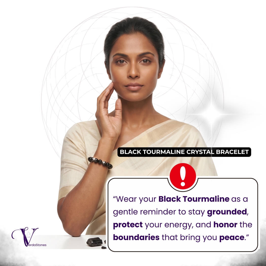 Black Tourmaline Crystal Bracelet – Protect Your Peace. Honor Your Boundaries.
