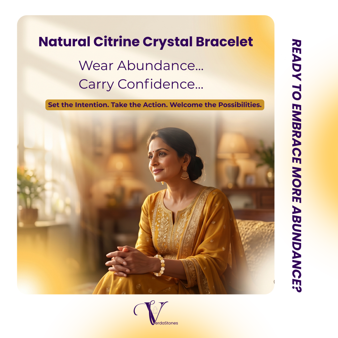 Natural Citrine Crystal Bracelet