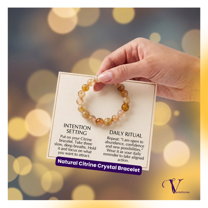 Natural Citrine Crystal Bracelet