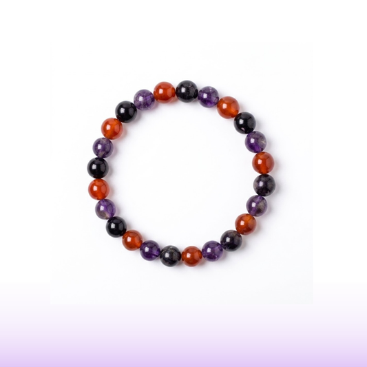 Fearless Shield - Amethyst, Black Tourmaline & Carnelian