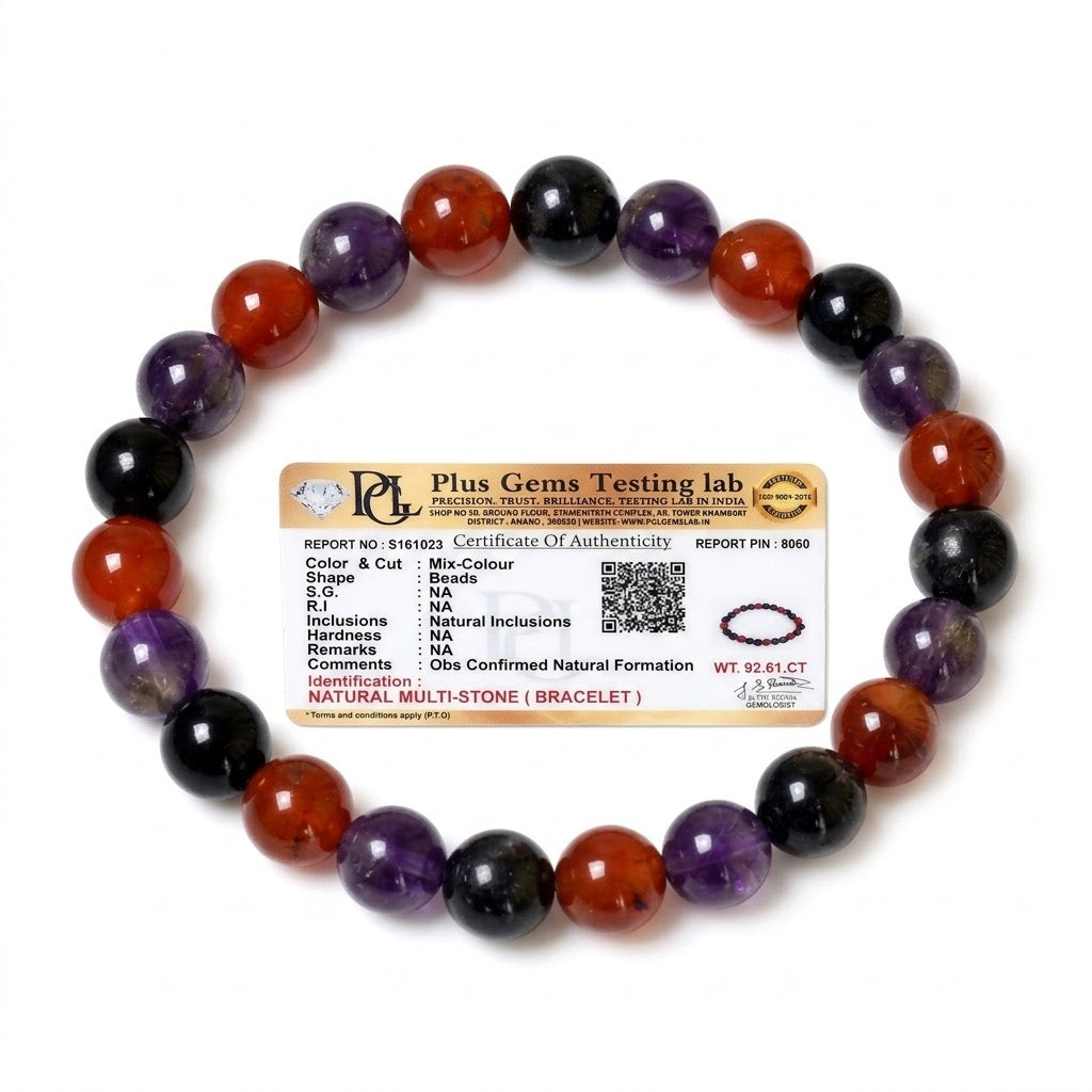 Fearless Shield - Amethyst, Black Tourmaline & Carnelian