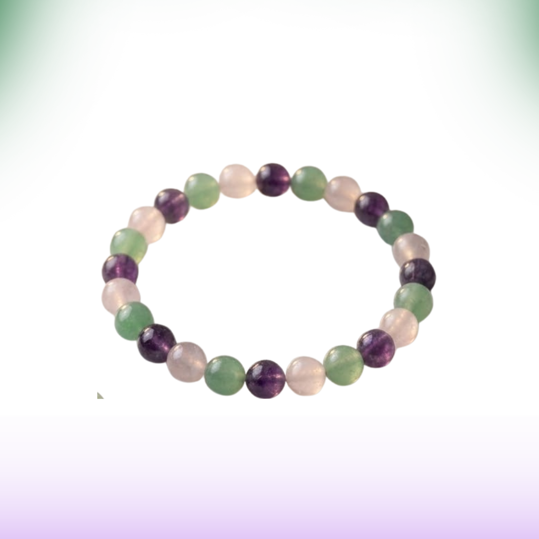 Love & Bloom Trio Combination Crystals - Rose Quartz, Green Aventurine & Amethyst