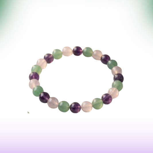 Love & Bloom Trio Combination Crystals - Rose Quartz, Green Aventurine & Amethyst