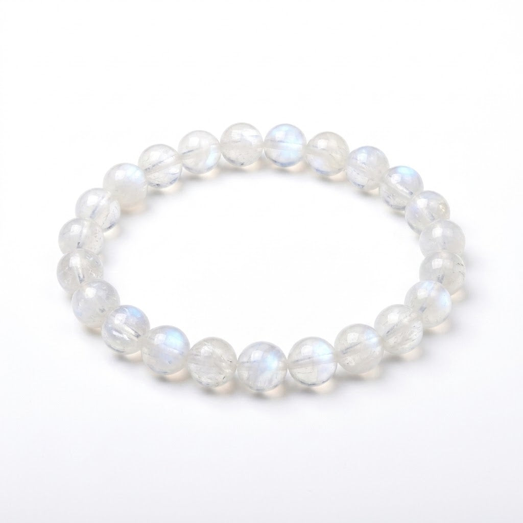 Rainbow Moonstone with Blue Flash Bracelet