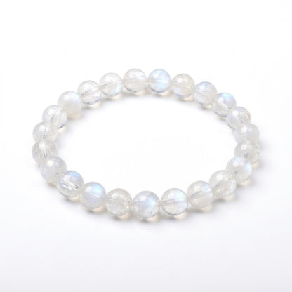 Rainbow Moonstone with Blue Flash Bracelet