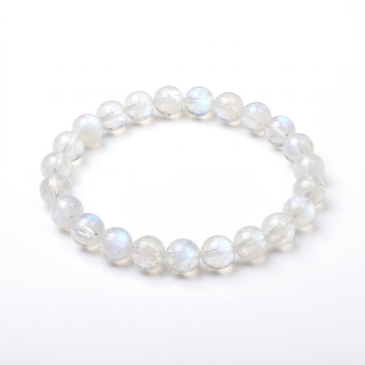 Rainbow Moonstone with Blue Flash Bracelet