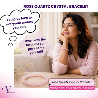 Rose Quartz Crystal Bracelet – Love, Self-Care &amp; Inner Peace