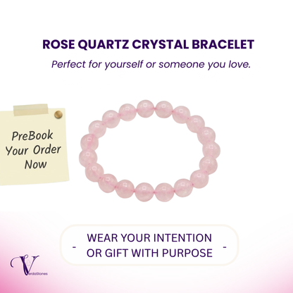 Rose Quartz Crystal Bracelet – Love, Self-Care &amp; Inner Peace