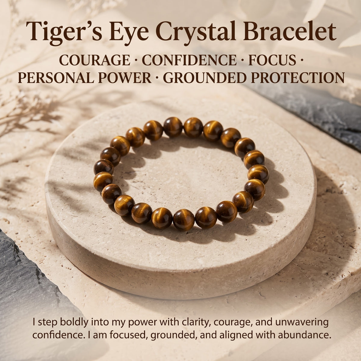 Natural Yellow Tiger's Eye Crystal Bracelet
