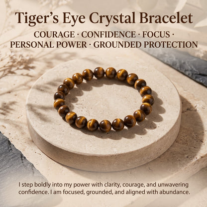 Natural Yellow Tiger's Eye Crystal Bracelet