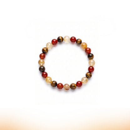 Power & Abundance Bracelet - Carnelian • Tiger’s Eye • Citrine